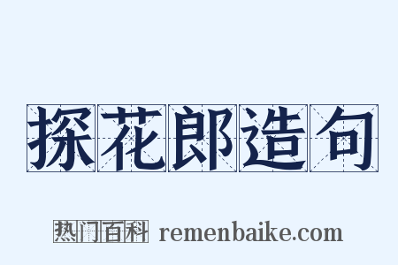 探花郎造句是什么意思的图片